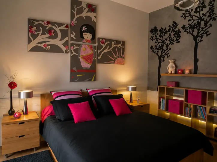 Asian inspired bedroom