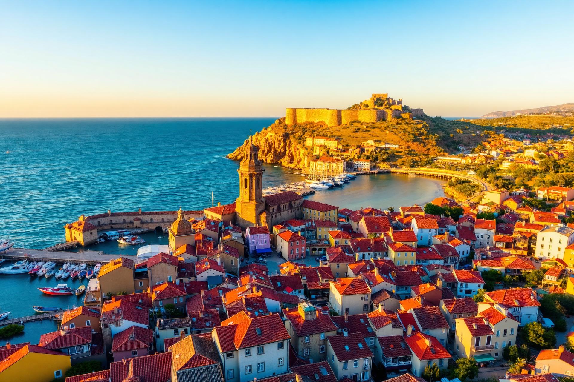 Collioure village and Fort Saint-Elme